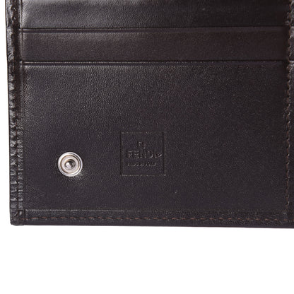 Fendi Jacquard Calfskin FF Wallet Tobacco 5 of 5