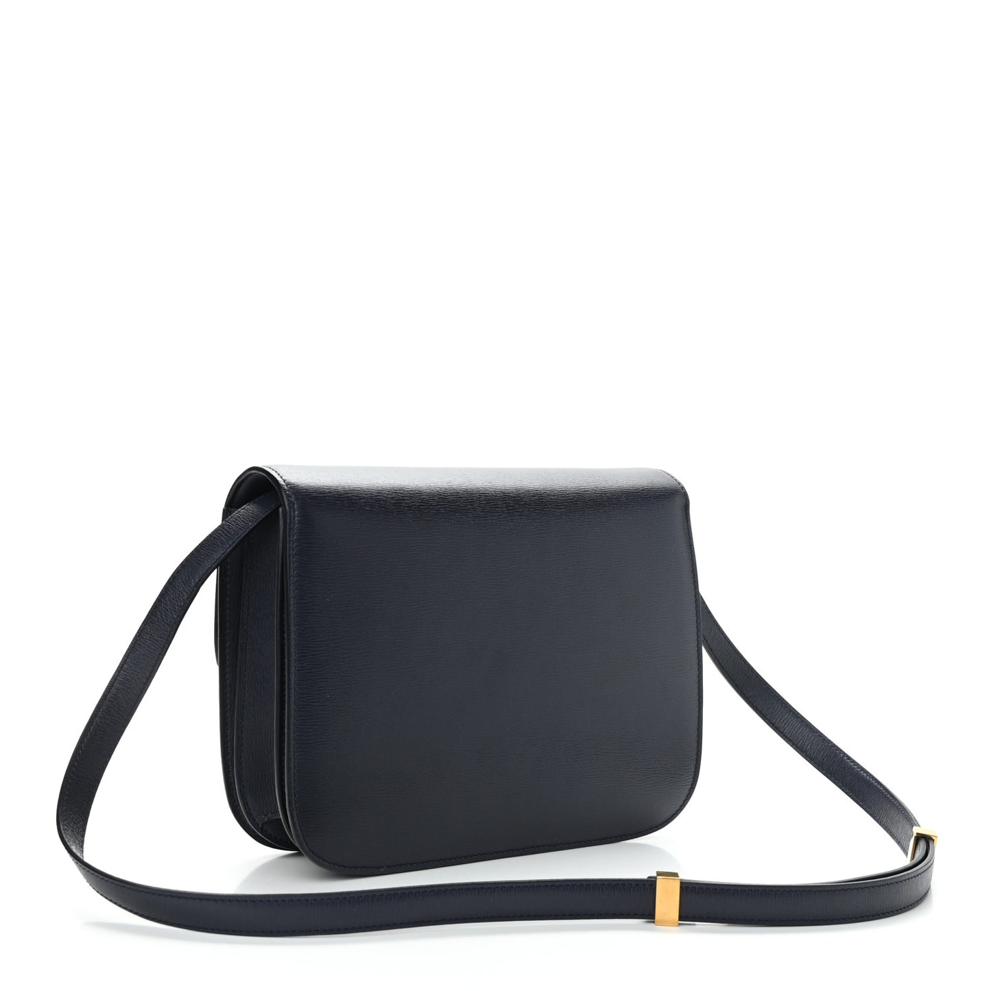 Liege Calfskin Medium Classic Box Flap Bag Dark Blue