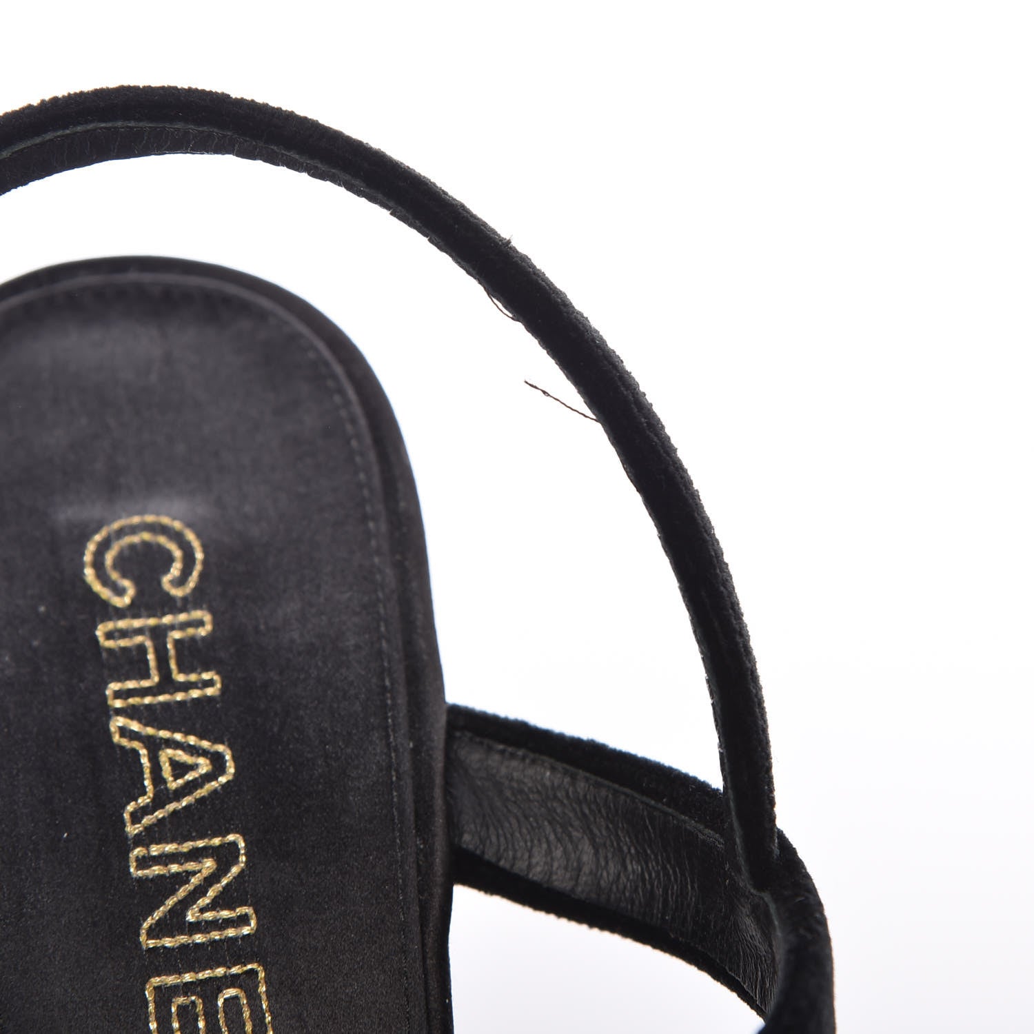 Chanel Velvet CC Sandals 41 Black 12 of 20