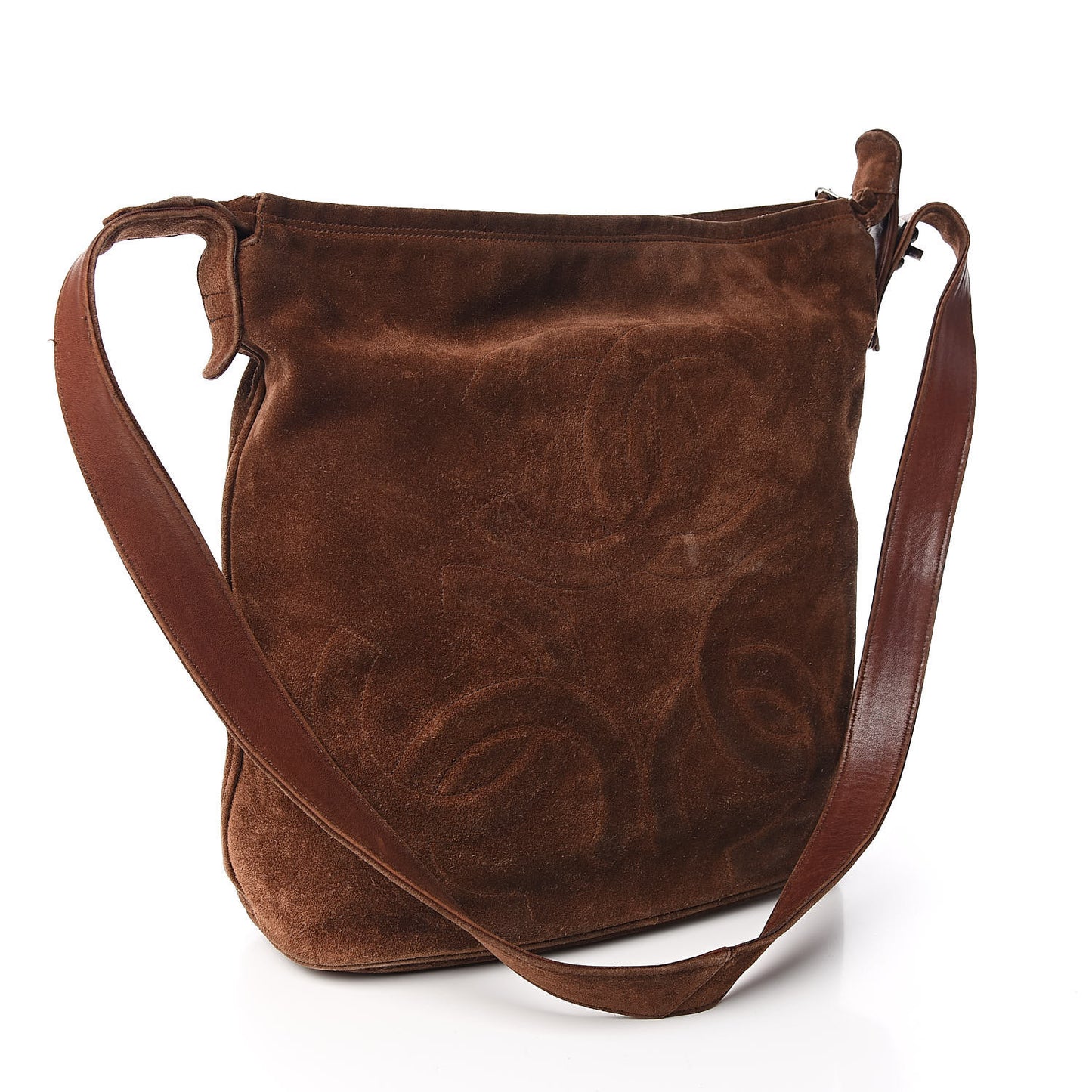 Suede CC Tassel Shoulder Bag Brown