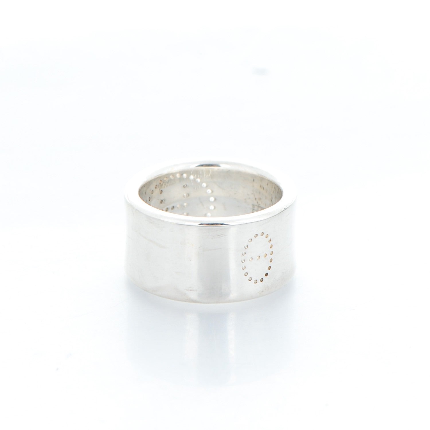 Hermes Sterling Silver Eclipse Ruban Ring GM 51 5.75 3 of 5