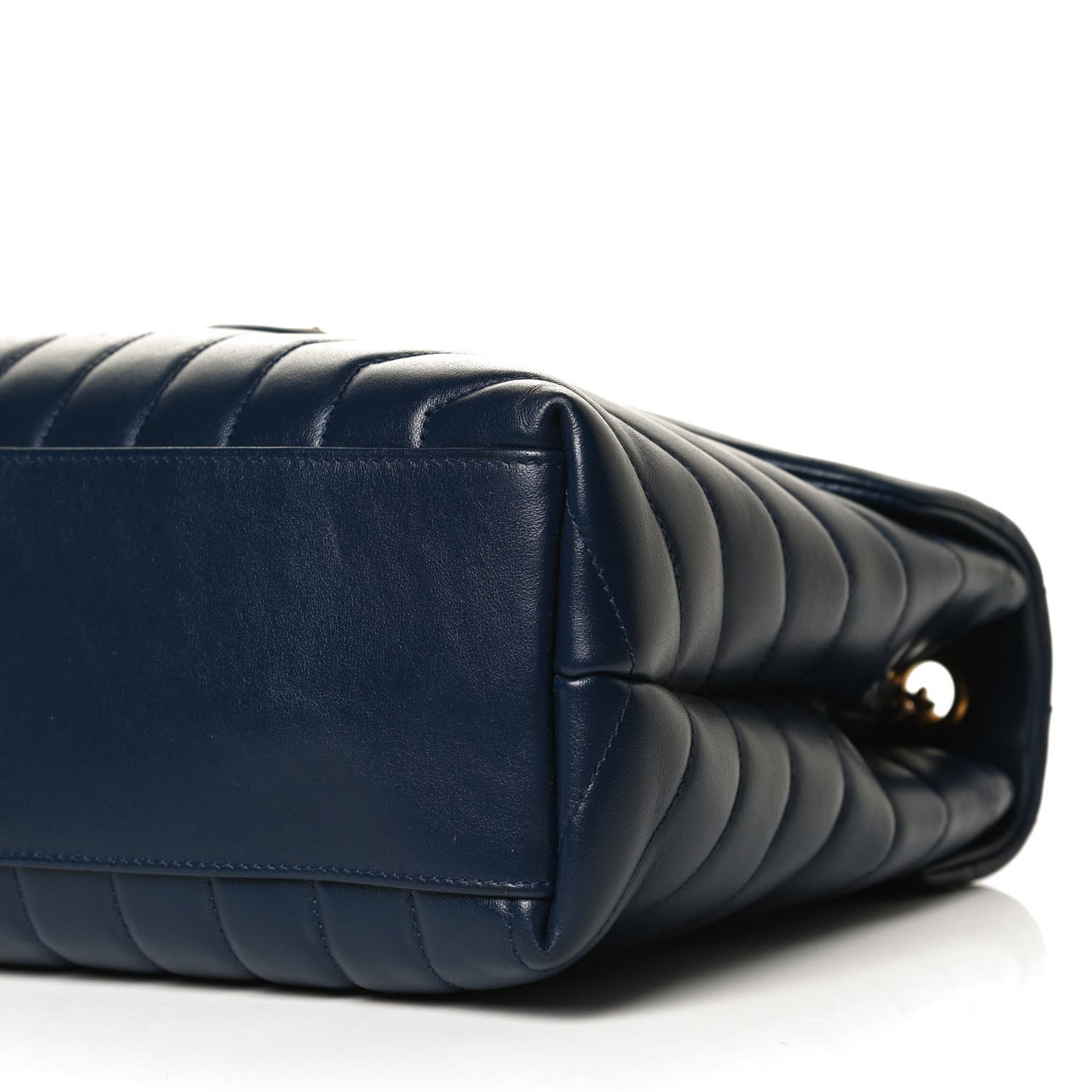 Calfskin Y Quilted Monogram Medium Loulou Chain Satchel Deep Marine