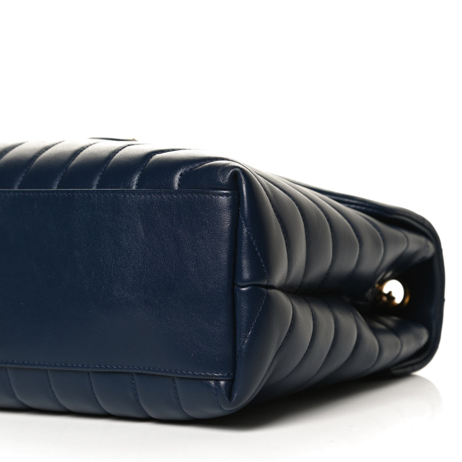 Saint Laurent Calfskin Y Quilted Monogram Medium Loulou Chain Satchel Deep Marine 11 of 13