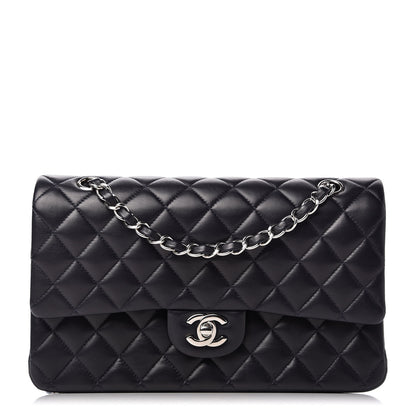 Chanel Lambskin Quilted Medium Double Flap Dark Navy 1 of 11