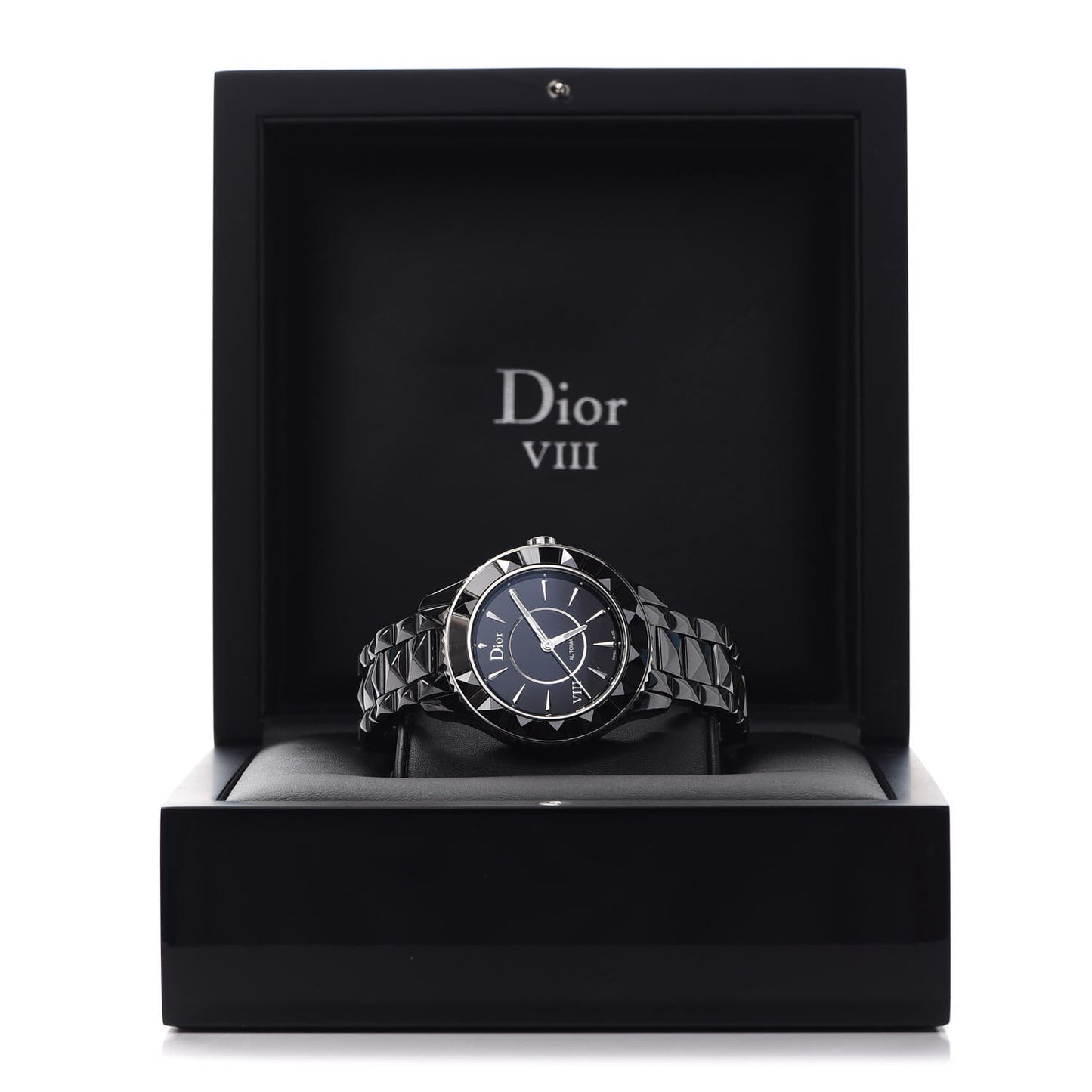 Stainless Steel Ceramic 38mm Dior VIII Automatic Watch Black