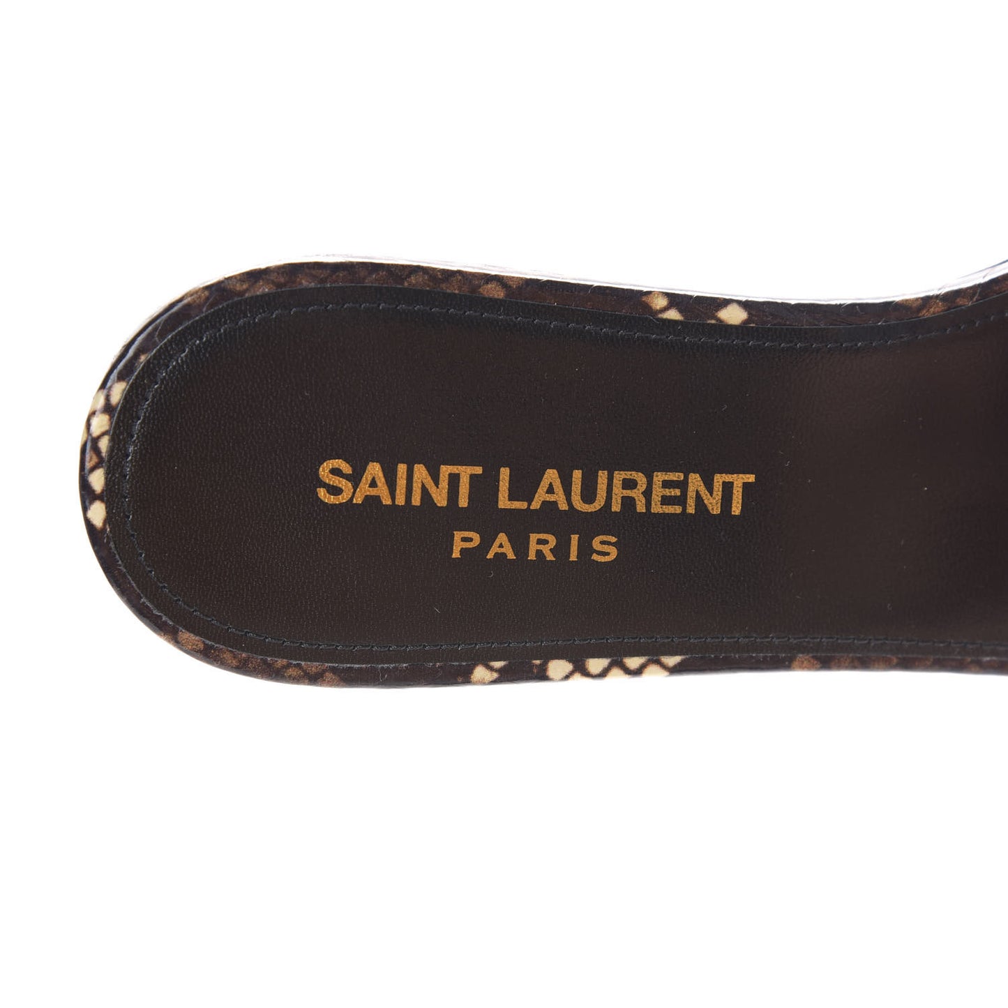 Snakeskin Tribute 05 Slide Sandals 37.5 Oro