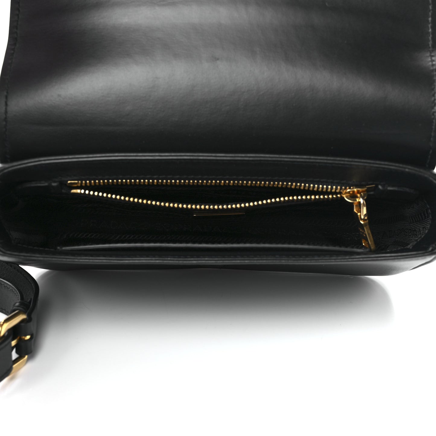 City Calfskin Flap Crossbody Black