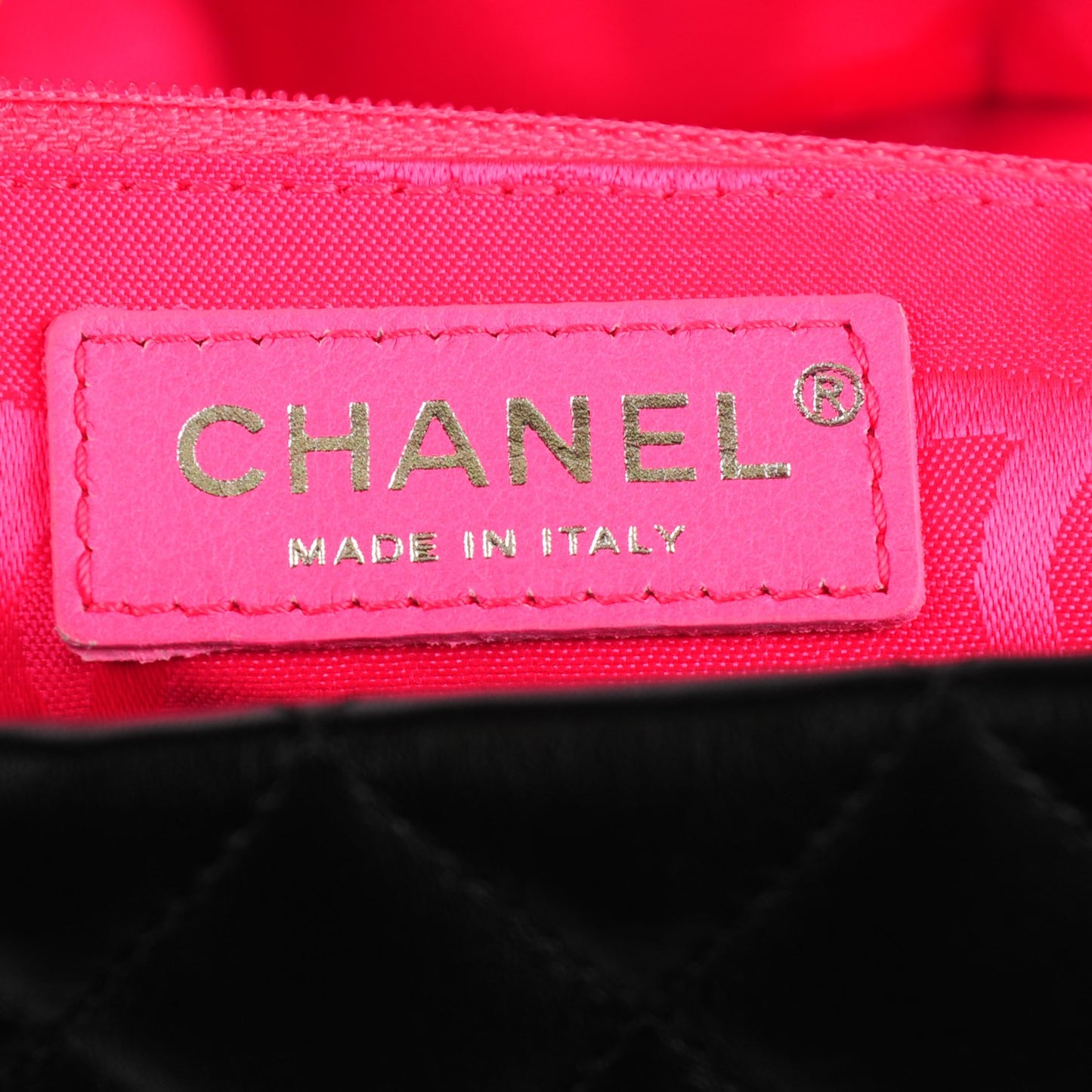 Calfskin Quilted Large Cambon Tote Black