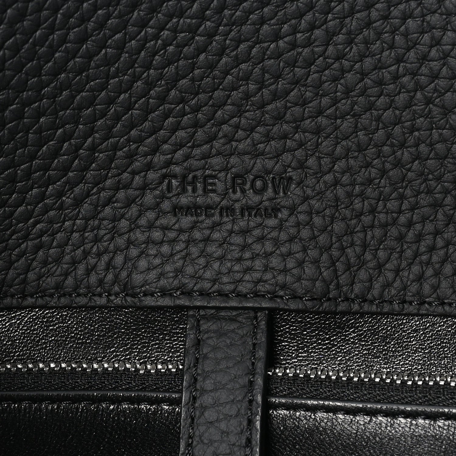 The Row Grained Calfskin Margaux Shoulder 12 Black 6 of 9
