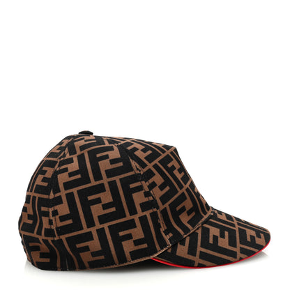 Fendi Canvas FF Reloaded Baseball Hat Tobacco Red 6 of 9