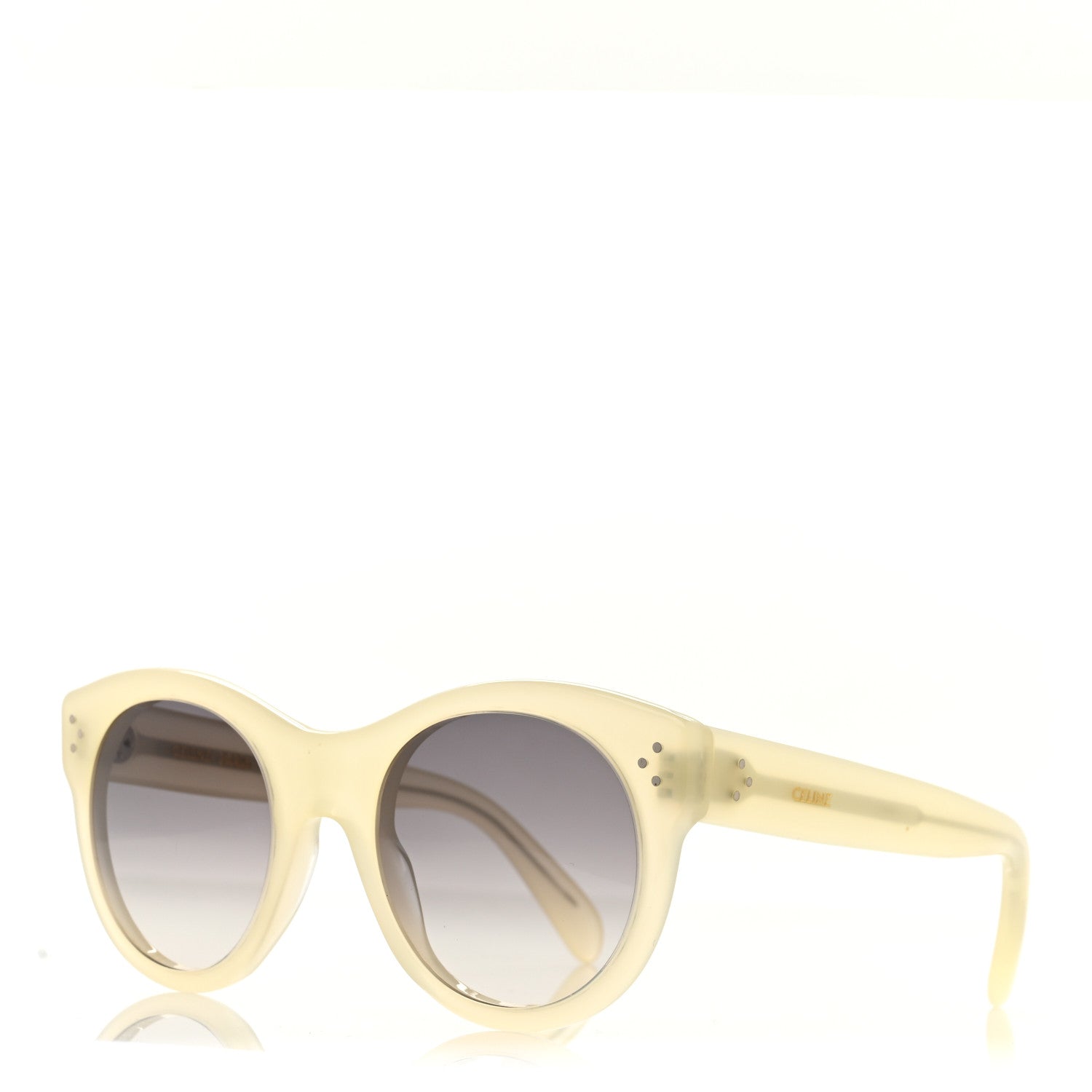Celine Acetate Studded Round Sunglasses CL40170I White 1 of 7