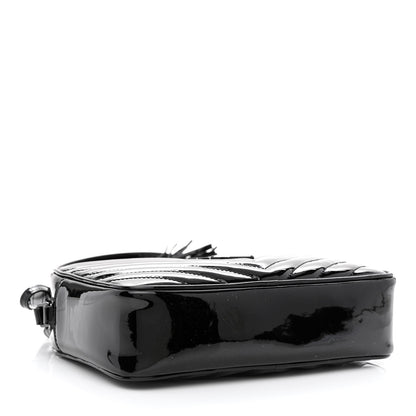 Saint Laurent Patent Calfskin Matelasse Monogram Lou Camera Bag Black 4 of 10