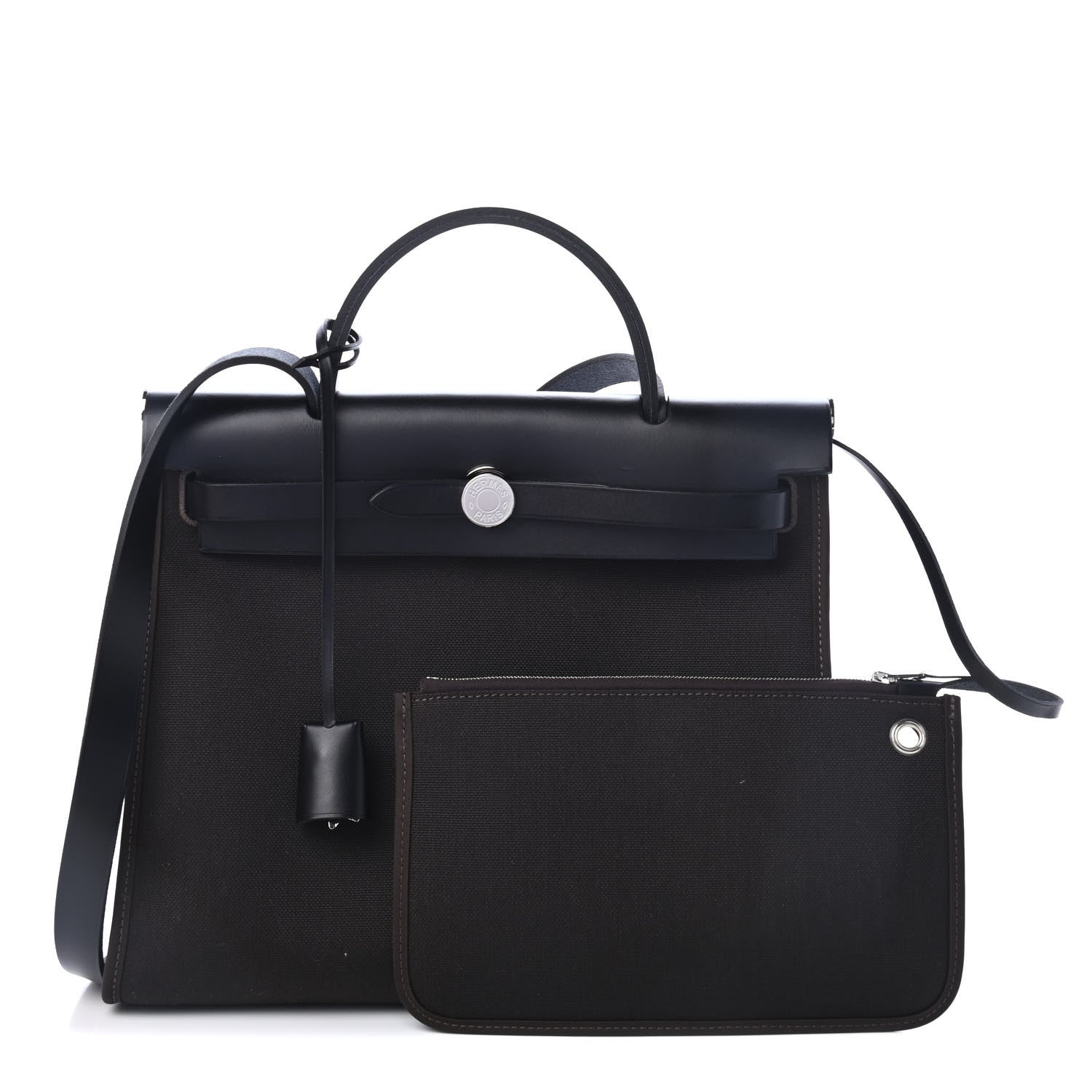 Hermes Toile Vache Hunter Herbag Zip 31 PM Black Ebene 1 of 8