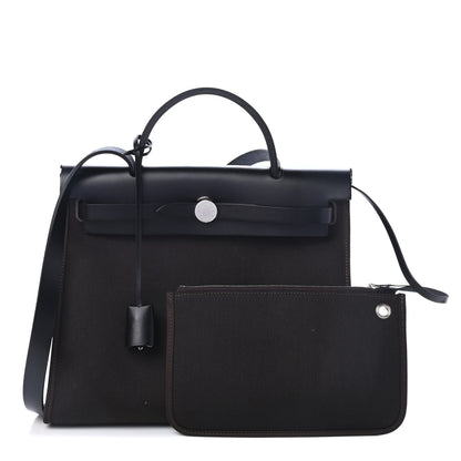 Hermes Toile Vache Hunter Herbag Zip 31 PM Black Ebene 1 of 8