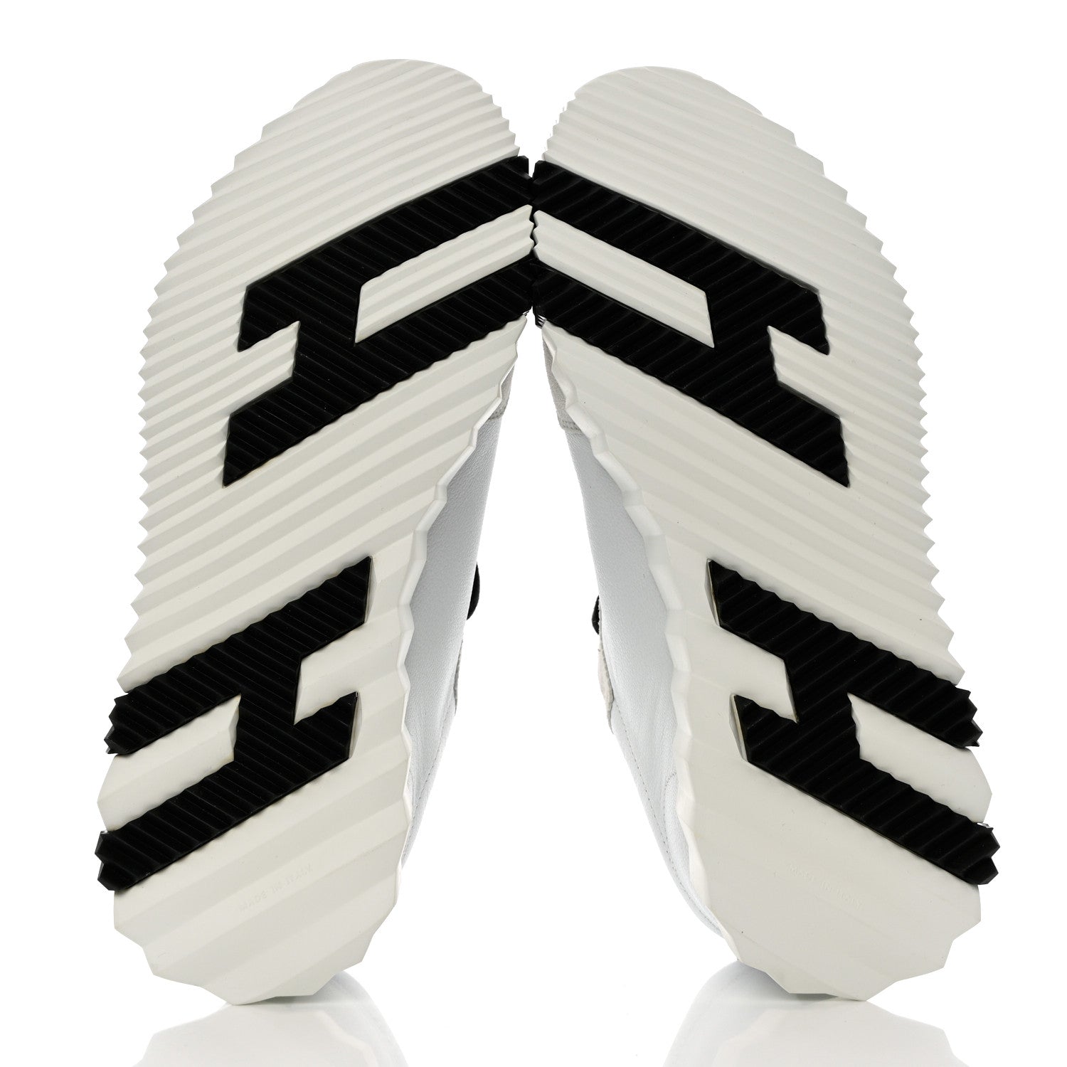 Hermes Goatskin Suede Goatskin Bouncing Sneakers 39 White Black 5 of 10