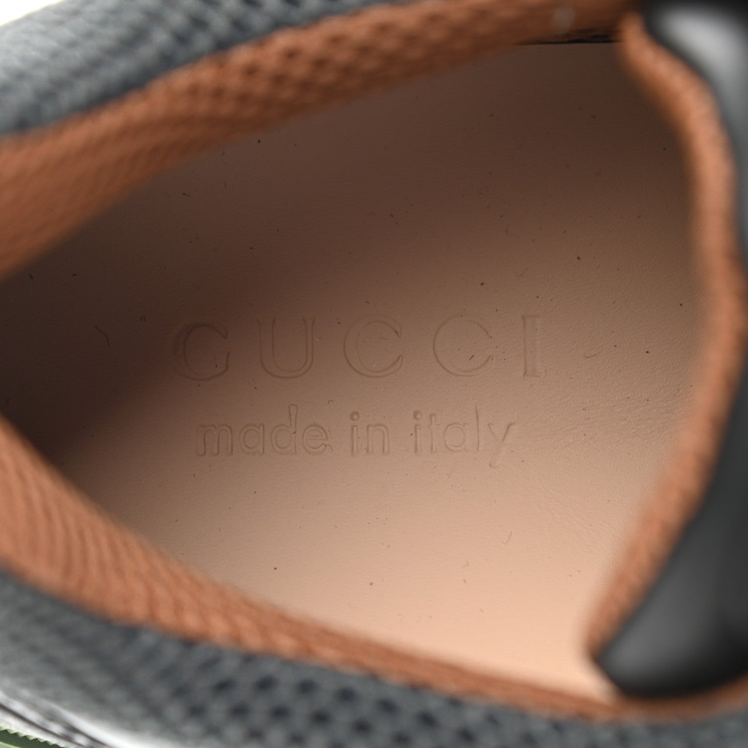 Gucci X SEGA Mesh Suede Calfskin Mens Flashtrek Sneakers 8 Loess Black Olive Green 7 of 8