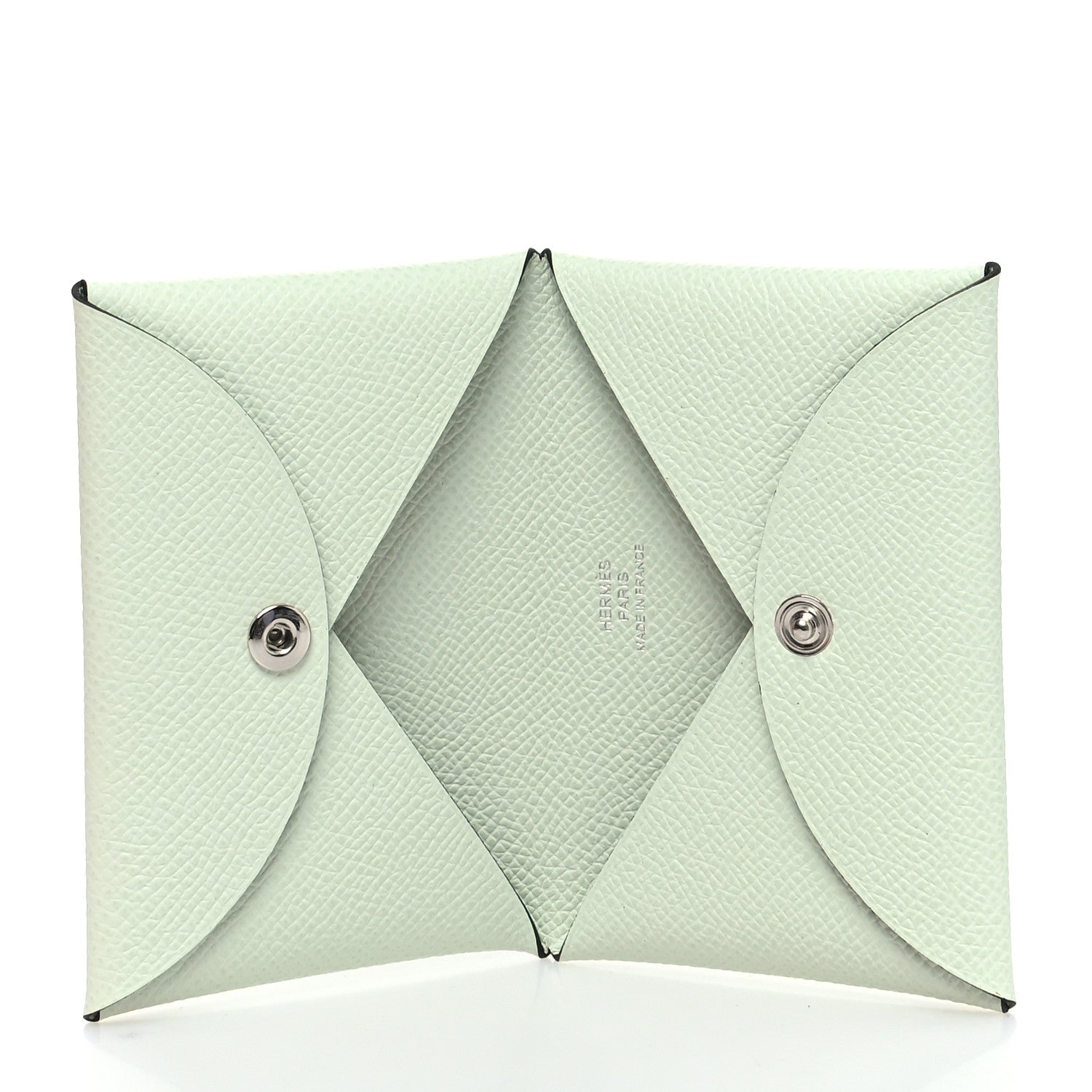 Hermes Epsom Calvi Card Case Vert Fizz 5 of 10