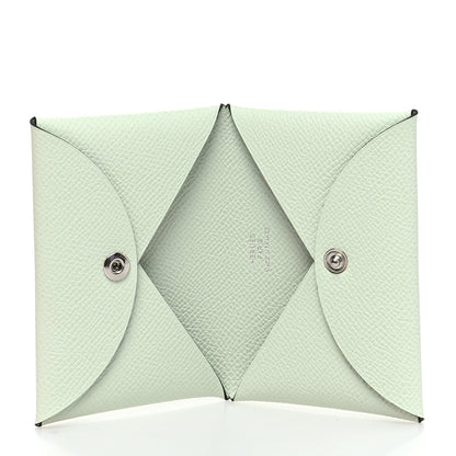 Hermes Epsom Calvi Card Case Vert Fizz 5 of 10