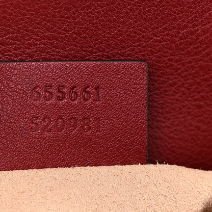 Gucci Wonka Grain Calfskin Mini Diana Tote Bag Dark Red Orange Fluo 7 of 10