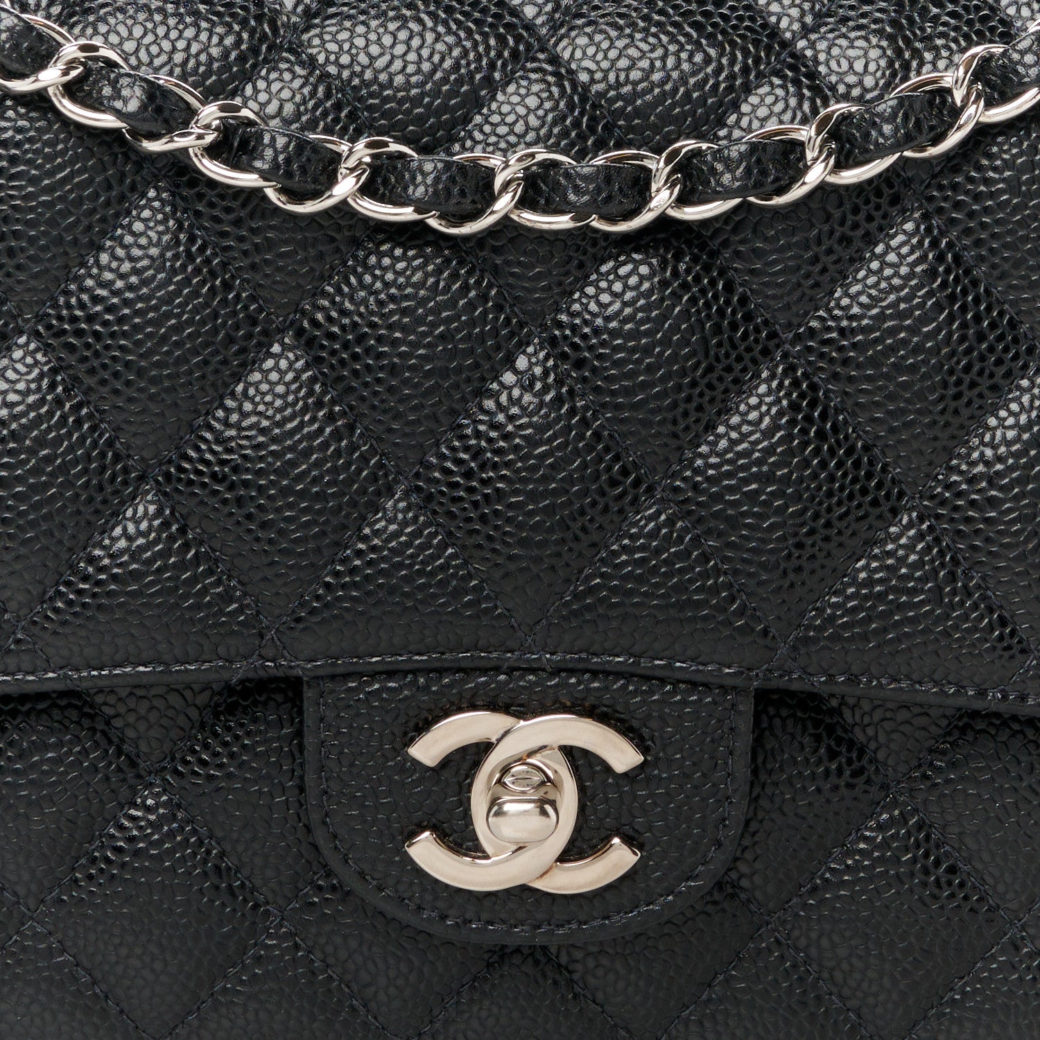 Chanel Caviar Quilted Medium Double Flap Black 9 of 11
