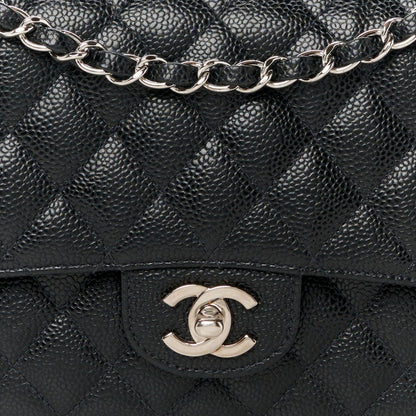 Chanel Caviar Quilted Medium Double Flap Black 9 of 11