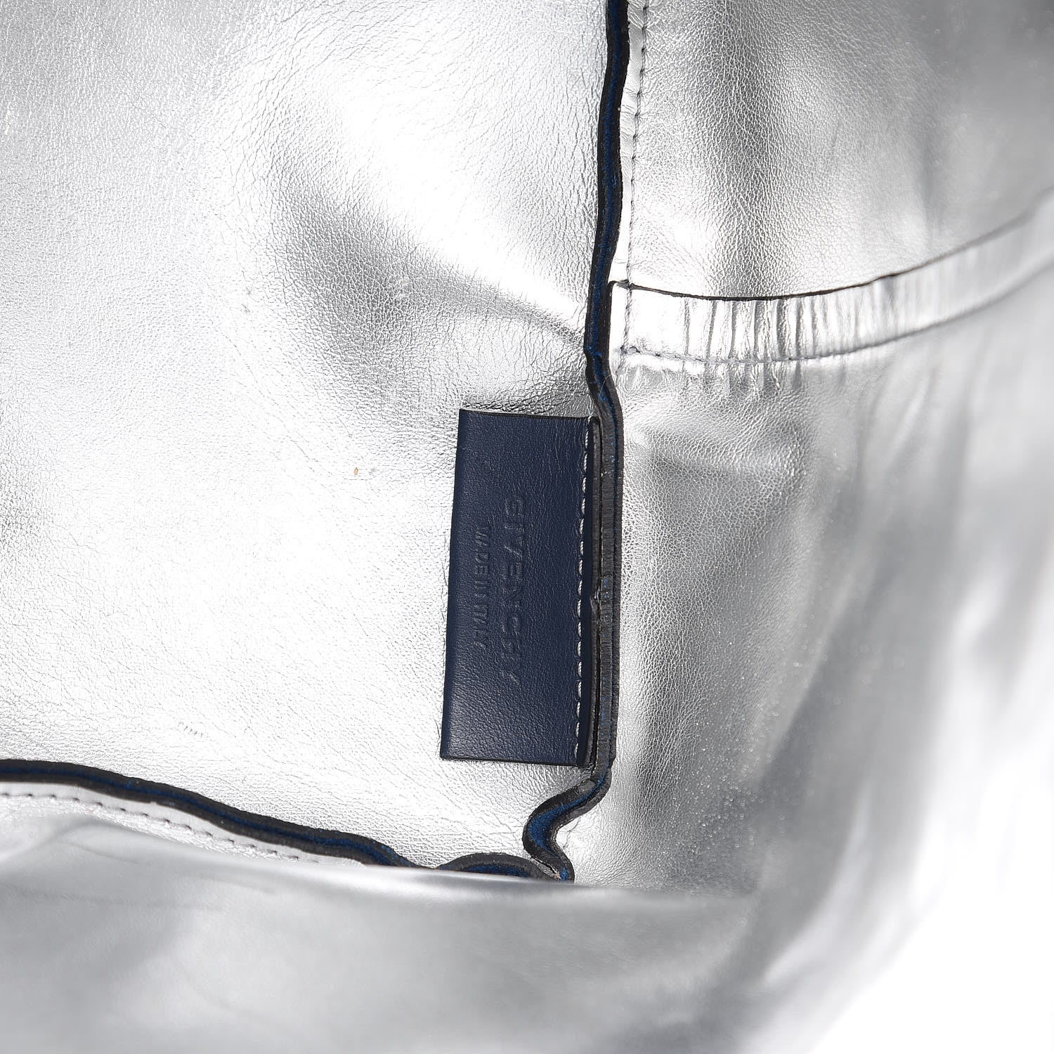 Givenchy Metallic Calfskin Suede Ombre Large Reversible Antigona Tote Blue Silver 9 of 25