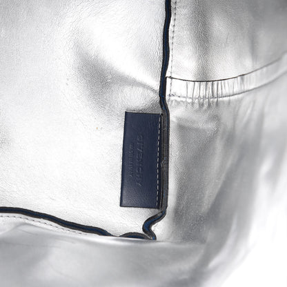 Givenchy Metallic Calfskin Suede Ombre Large Reversible Antigona Tote Blue Silver 9 of 25