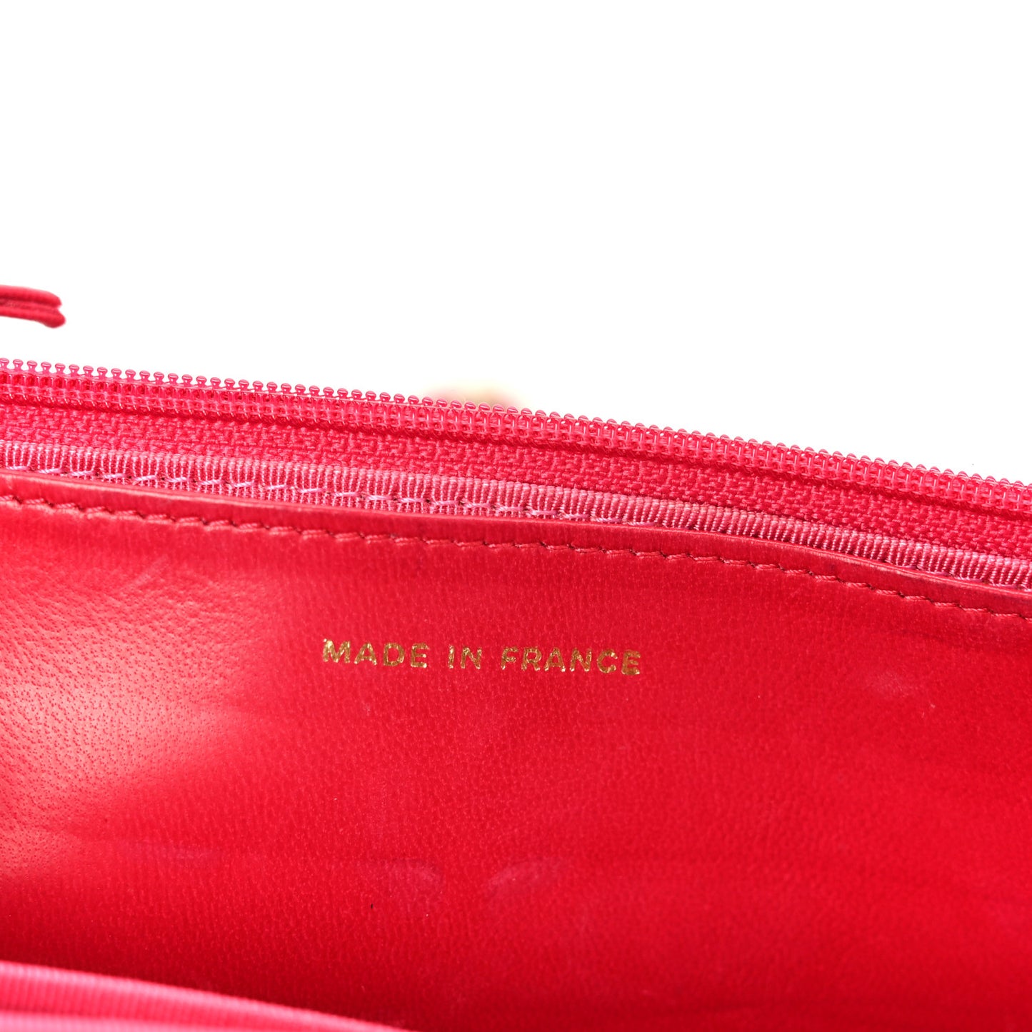 Lambskin Micro Quilted Wallet On Chain WOC Fuchsia