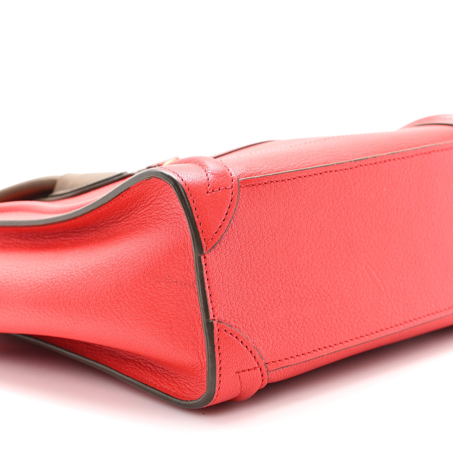 Goatskin Nano Tri-Color Luggage Red