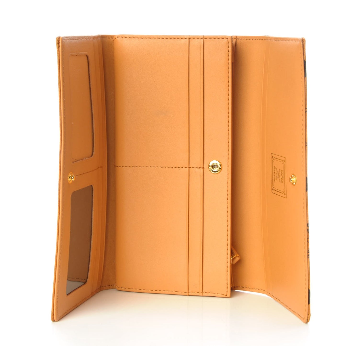 Visetos Heritage Large Trifold Flap Wallet Cognac