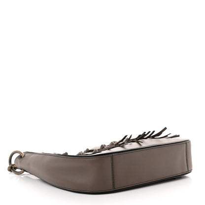 Bottega Veneta Nappa Intrecciato Fringe Brio Loop Hobo Dark Taupe 4 of 10