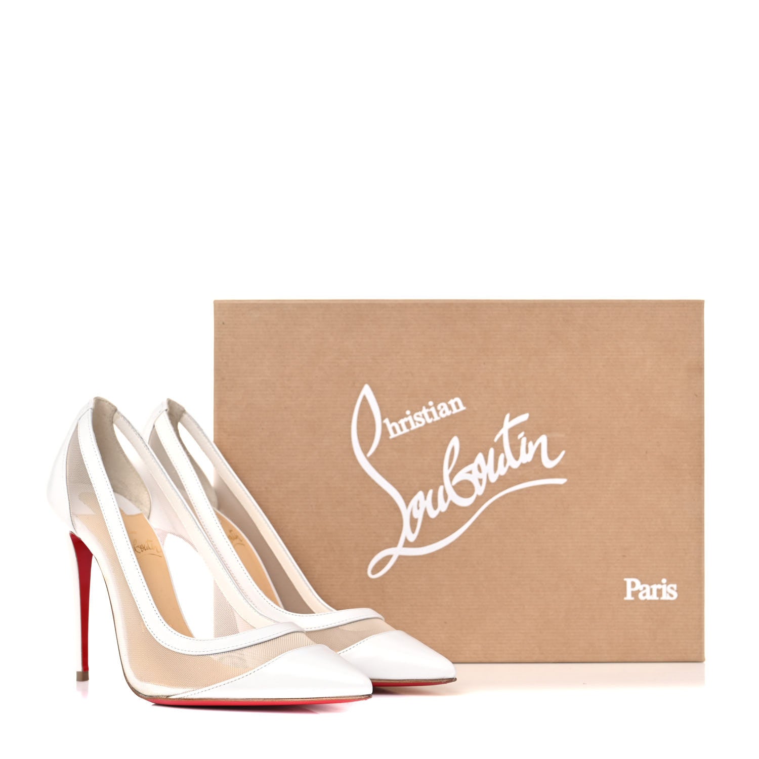 Christian Louboutin Kid Rete Galativi 100 Pumps 35 Bianco 16 of 16