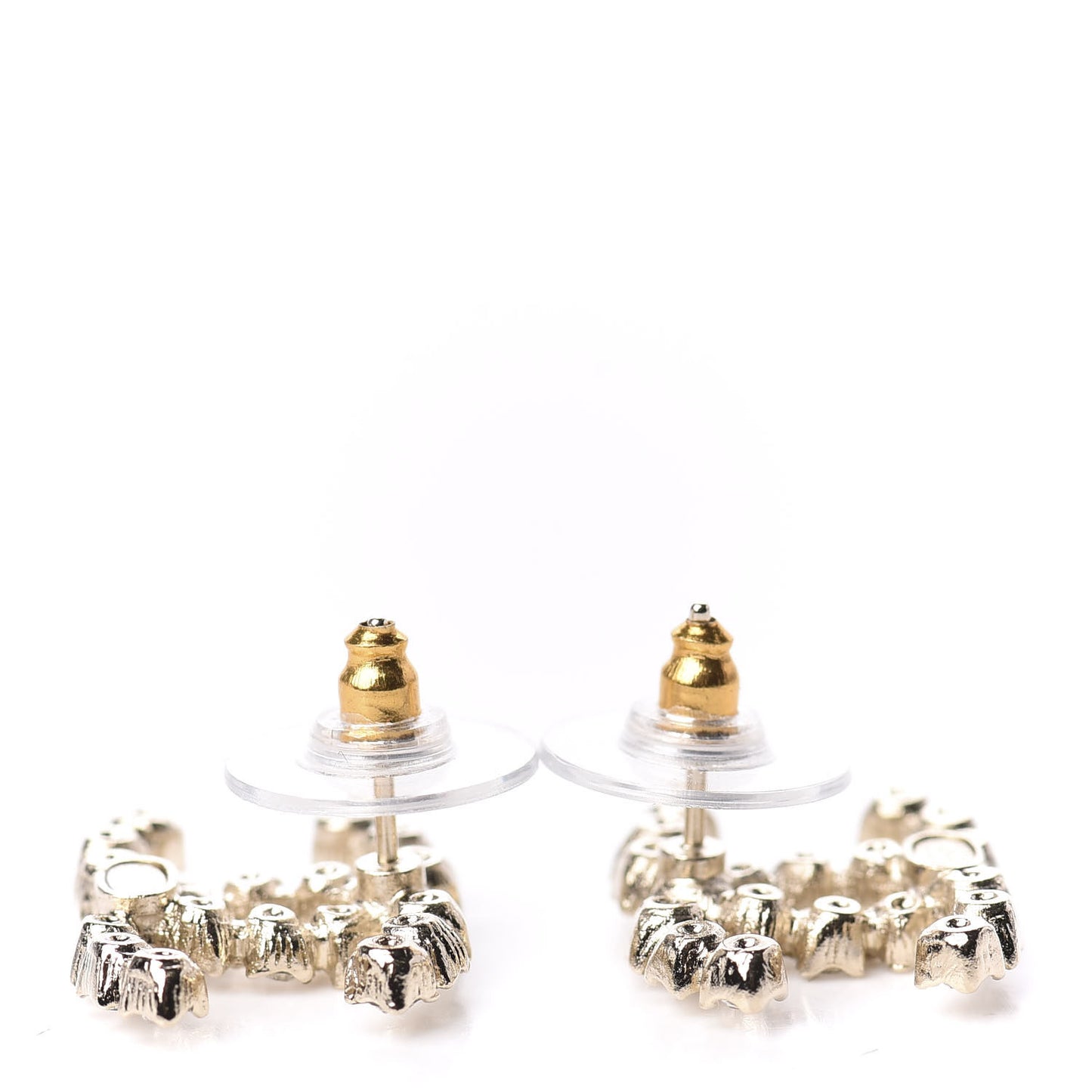 Crystal Coco's Pearls CC Earrings Light Gold