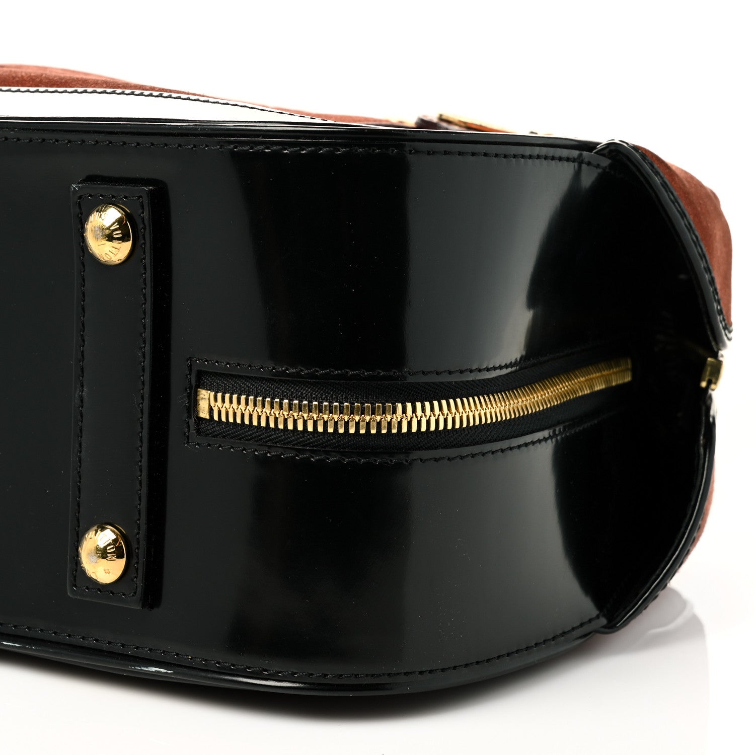 Louis Vuitton Suede Stamped Havane Bowler GM Brun 10 of 14
