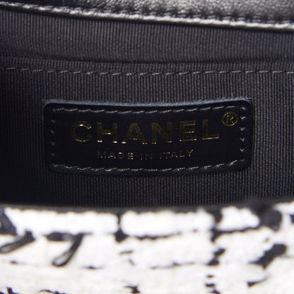Chanel Tweed Braided Calfskin Mini My Own Frame Flap Grey Black 9 of 10