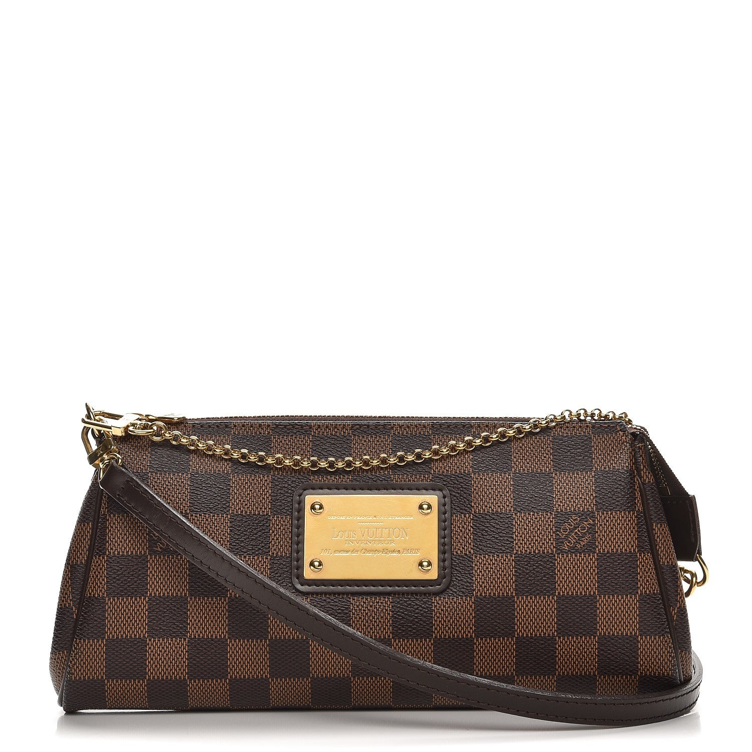 Louis Vuitton Damier Ebene Eva Clutch 1 of 11