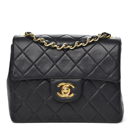 Chanel Lambskin Quilted Mini Square Flap Black 1 of 10