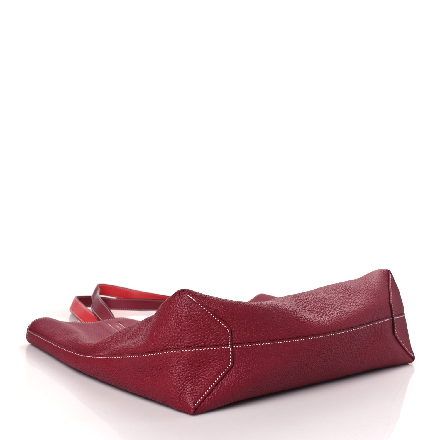 Hermes Taurillon Clemence Double Sens 36 Reversible Tote Rubis Bougainvillea 11 of 13