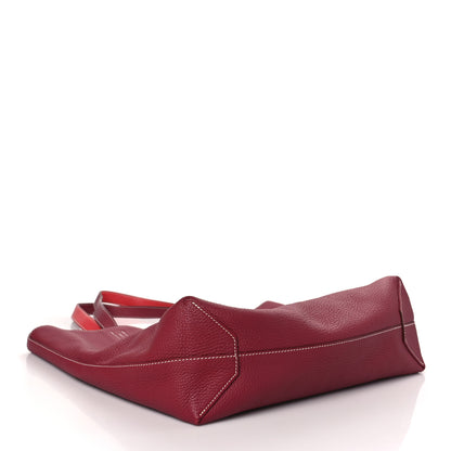 Hermes Taurillon Clemence Double Sens 36 Reversible Tote Rubis Bougainvillea 11 of 13