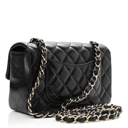 Chanel Lambskin Quilted Mini Rectangular Flap Black 3 of 10