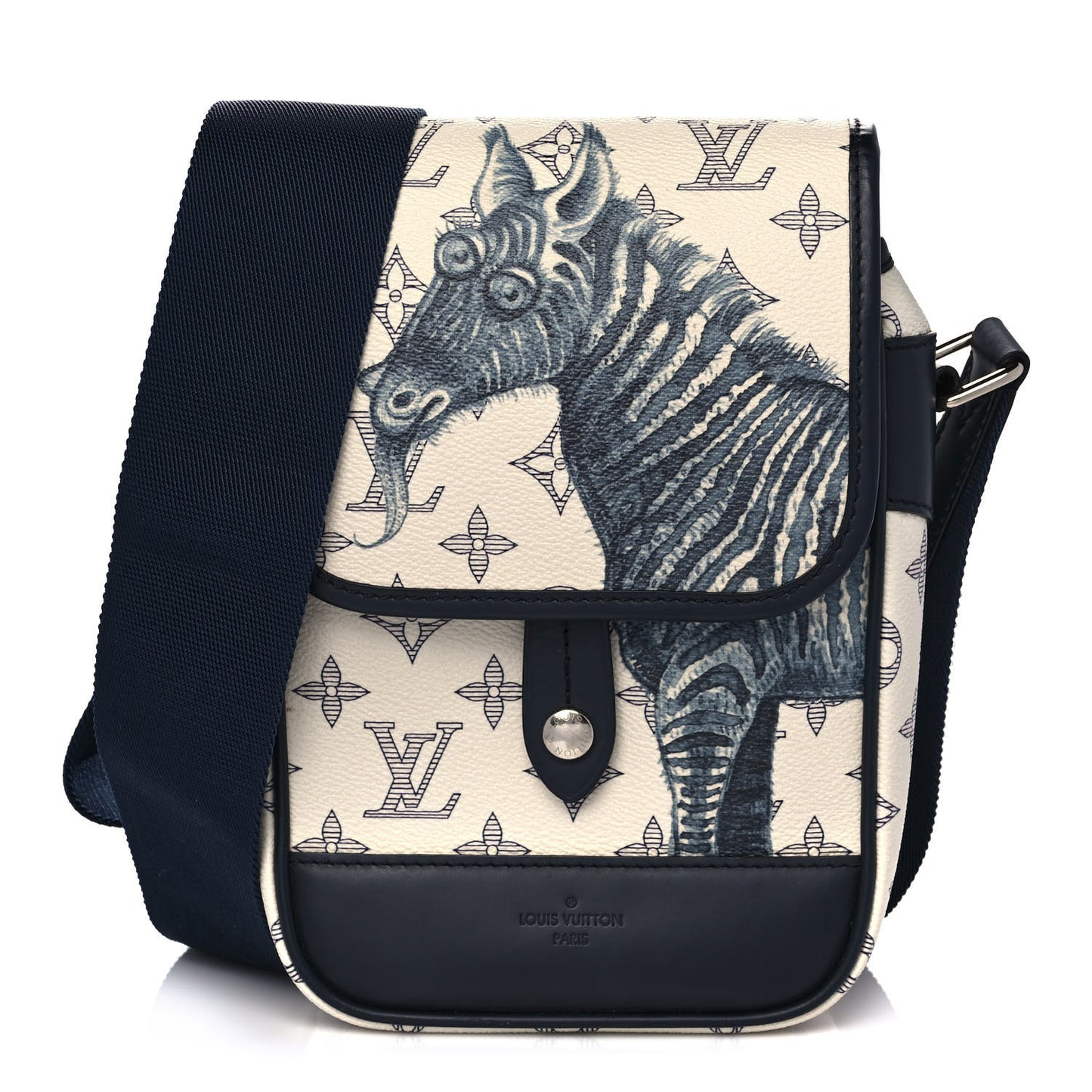 Savane Monogram Zebra Chapman Messenger BB White