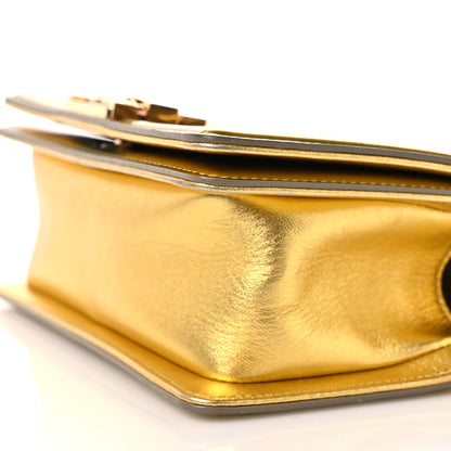 Chanel Metallic Patent Calfskin Quilted Small Boy Flap Gold 10 of 10