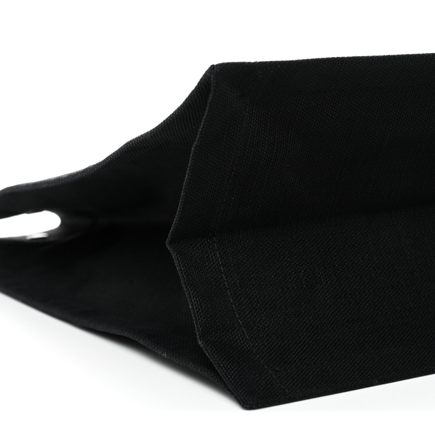 Saint Laurent Linen Calfskin Rive Gauche Tote White Black 8 of 10