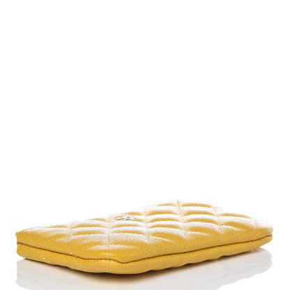 Chanel Caviar Quilted Small Cosmetic Case Yellow 4 of 8