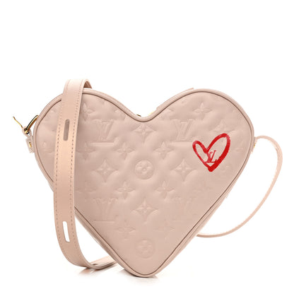 Louis Vuitton Lambskin Embossed Monogram Fall In Love Sac Coeur Light Pink 1 of 9