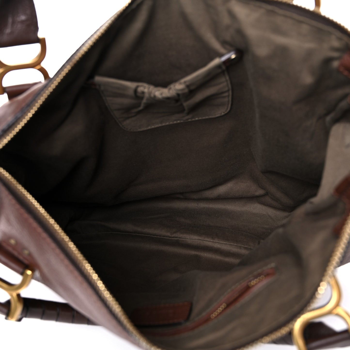 Calfskin Large Marcie Satchel Brown Seed
