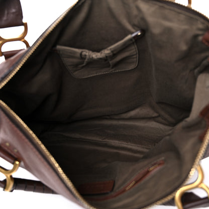 Chloe Calfskin Large Marcie Satchel Brown Seed 4 of 22