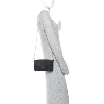 Louis Vuitton Epi Pochette Felicie Black 2 of 10