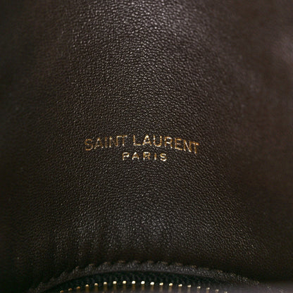 Saint Laurent Lambskin Quilted Small Loulou Puffer Monogram Chain Satchel Seaweed 6 of 12