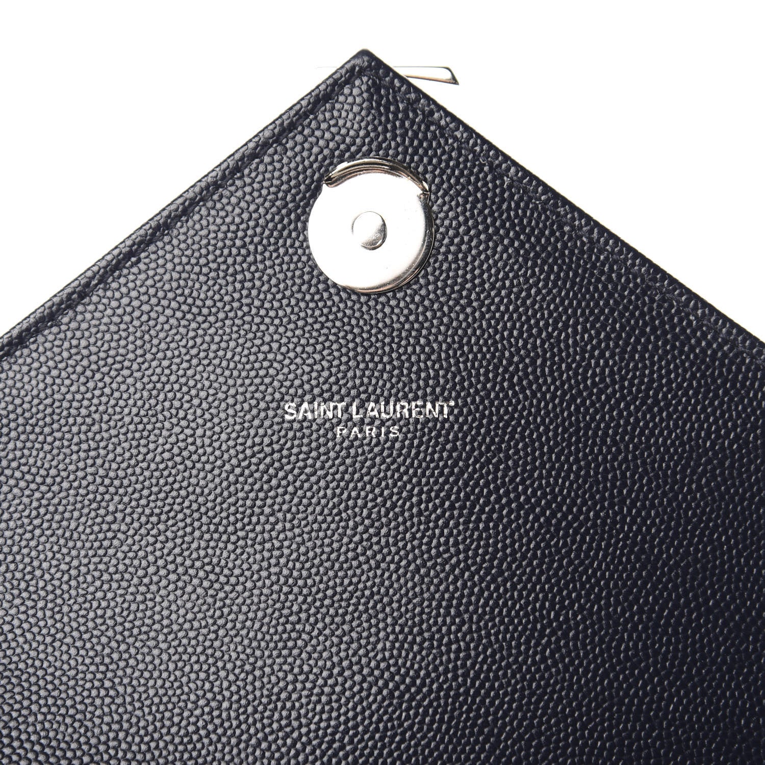 Saint Laurent Grain De Poudre Textured Mixed Matelasse Triquilt Medium Monogram Satchel Deep Marine 8 of 11